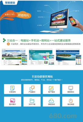 三網通智能建站、手機站、微網站、PC站